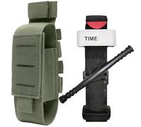 Garrot Tactique,Avec Porte-Garrot,Combat À L'extérieur Tourniquets D'urgence Tourniquet À Une Main Équipement De Premiers Soins Militaires,Vert