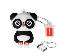 GARRULAX Clé USB 3.0 étanche en silicone haute vitesse USB 3.0 avec adaptateur OTG de type C (Panda, 32 Go)
