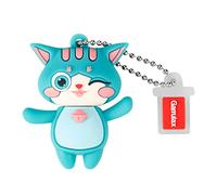 GARRULAX Clé USB 32 Go étanche en silicone USB 2.0 haute vitesse USB 2.0 avec stylo, stockage de la date (chat vert)