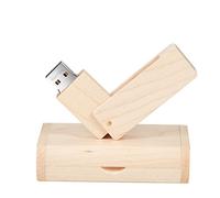 GARRULAX Clé USB en bois 32 Go USB 2.0 haute vitesse USB 2.0 en forme de stylo de stockage de la date disque U disque (érable rotatif)