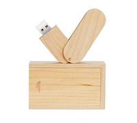 Garrulax Clé USB,Premium clé USB2.0, 16 Go / 32Go Cles USB Bois Massif Haute Vitesse Stockage de données Memory Stick Pendrive avec Boîte
