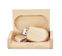 GARRULAX Clé USB,Premium clé USB2.0, 16 Go / 32Go Cles USB Bois Massif Haute Vitesse Stockage de données Memory Stick Pendrive avec Boîte