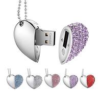 Garrulax Cle USB, Premium imperméable clé USB2.0, 8Go / 16 Go / 32Go Cles USB Type de Coeur Diamant Stockage de données Haute Vitesse Memory Stick Pendrive