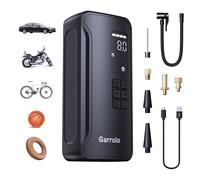 Garrulo Compresseur à Air Portatif, 150PSI Gonfleur Pneus Voiture sans Fil de Lumière LED, Mini Compresseur avec Batterie pour Voiture/Vélo/Ballon/Moto