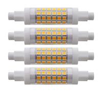 Garselis 4 unités, R7s 6W 78mm Ampoules LED en Céramique ø16x78 Blanc chaud 3000K 500LM, 360° Angle de faisceau - R7S J78 60W Halogène Ampoule remplacement