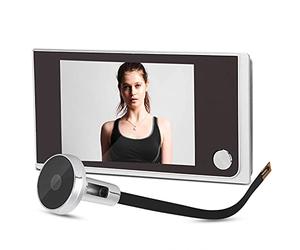 Garsent 3.5 Pouces LCD Judas Numérique de Porte vidéo HD Bell Caméra avec Grand Angle Vissual 120 ° pour Personnes âgées/Anfants, Caméra Moniteur 24H pour la Sécurité du Domicile