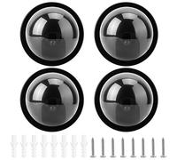 Garsent 4pcs simulateur de caméra de Simulation de dôme factice factice avec Clignotant LED pour Les Maisons et Entreprises alimenté par 2 * Piles AA(Noir)