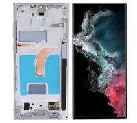 Garsent 6,67 Pouces AMOLED pour S22 Ultra, écran LCD LED Numériseur à écran Tactile S22 Ultra 5G SM S908U S908U1 G908A S908W, écran LCD avec Cadre, Digitale, Version (Gold)