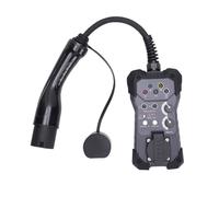Garsent Adaptateur D'essai EVSE, Testeur de Tension pour les Tests de Station de Charge EV avec une Fiche de Type 2, Indicateurs LED de Commutateurs Rotatifs Compatibles avec les