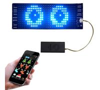 Garsent Affichage LED Flexible avec Contrôle de L'application, écran LED Programmable en Couleur HD avec Résolution 12x32, Panneau RVB Portable à L'épreuve de l'eau pour Les Verres à