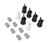 Garsent Bouton D' Standard Happ de 30 Mm avec Micro-interrupteur de Type Stable pour Console de Jeu Arcade1up, Noir/blanc, 7 Pièces pour Joystick D'