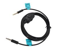 Garsent Câble de Remplacement pour Casque de Jeu avec Contrôle du Volume, Compatible avec G433 GPro X2, Cordon de Casque Jack 3,5 Mm, 2 M en Nylon tressé, Interrupteur de Sourdine en Ligne pour