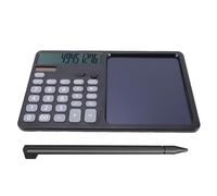 Garsent Calculatrice avec Bloc-Notes, Bloc-Notes de 7 Pouces et Stylet pour la Prise de, Batterie Solaire à Double Alimentation, Grand écran et Conception Ergonomique, pour Une (Black)