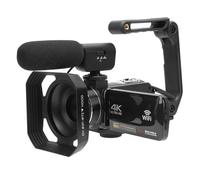 Garsent Caméscope Vidéo 4K, Caméra de Vlogging à Vision Nocturne IR WiFi 56MP pour Youtube, Zoom Numérique 18X, écran Tactile, Enregistreur D'appareil Photo Numérique avec Microphone,