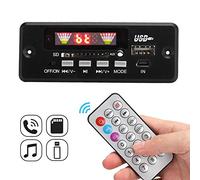 Garsent Carte de Décodage MP3, Module de Carte Décodeur Bluetooth 5.0 sans Perte Support 3.5AUX + 3P AUX, USB, FM, Appel Mains Libres Module de Radio FM Audio pour Voiture.(Noir)