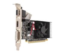 Garsent Carte Graphique de Bureau GT610 2 Go, Graphique pour Jeu DDR3 avec Ventilateur de Refroidissement, Interface HDMI DVI VGA Bus PCI Express X16 1.1, 64 Bits