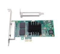 Garsent Carte Réseau PCI Express, Prise en Charge de la Puce 350AM4 1 Gbps 4 Ports RJ45 Adaptateur Réseau PCIE 2.1 X1 avec Supports à Profil Bas, pour Applications Industrielles de PC