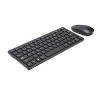 Garsent Clavier et Souris Espagnols, Clavier sans Fil 78 Touches pour PC Portable, Ergonomique 2,4 GHz pour la Langue Espagnole avec Souris Silencieuse et Design Ultra-Fin
