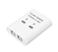 Garsent Commutateur USB 2.0, Commutateur USB 2 Ordinateurs Partageant 1 Périphérique D'imprimante, Sélecteur de Répartiteur D'imprimante pour Deux Ordinateurs, Plug and Play