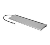 Garsent Hub USB C Station d'accueil 12 en 1 Double VGA PD 87 W Charge Rapide pour Ordinateurs Portables de Type C, Adaptateur en Alliage d'aluminium avec 2 Lecteurs de Cartes SD/TF USB3.0 RJ45 3,5