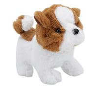 Garsent Jouet de Chien en Peluche électrique de Simulation, Peluche Sûre pour Bébés, Enfants, Formation Linguistique, Développement Sensoriel, de Noël (Saint-Bernard)