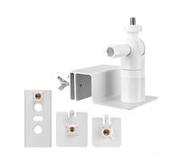 Garsent Kit de Support Universel pour Gouttière de Panneau Solaire, Réglable à 360 °, Inclinaison à 180 °, en Alliage d'aluminium, Installation sans Outil, Blanc