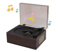 Garsent Lecteur CD Portable, Lecteur CD Rétro pour la Maison, Rechargeable, Entrée AUX USB Bluetooth 5.1 avec Double Haut-parleurs, Télécommande Design Vintage pour la Décoration (Couleur Noyer)