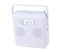 Garsent Lecteur CD Portable, Lecteurs de CD de Bureau, Radio FM, Lecture MP3 USB, Lecteur de Musique avec 2 Haut-parleurs HiFi 0,8W, Lecteur de Musique Bluetooth Compacte avec Manche
