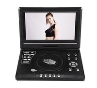 Garsent Lecteur DVD Portable, 9 Pouces LCD Lecteur Vidéo avec 270° Écran Rotatif, Radio FM, Batterie Rechargeable Support Carte SD, Format USB AV CD VCD.(EU)