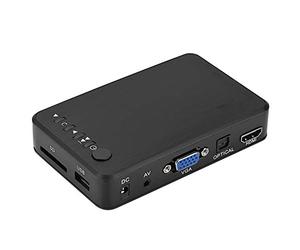 Garsent Lecteur Multimédia, 1080P HD HDMI Audio et Vidéo Lecteur Multimédia Support USB, Carte SD, Disque Dur avec Télécommande IR, 110V-240V.(EU)