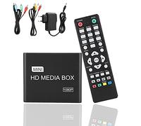 Garsent Lecteur Multimédia HDMI, Mini 1080P Full HD Lecteur Vidéo Multimédia Numérique Support Carte SD/MMC, Disque U, Disque Dur Périphériques de Diffusion Multimédia Multiples.(EU)