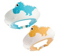 Garsent Lot de 2 Bonnets de Shampoing Dinosaure, Chapeau de Douche pour bébé à Drainage Rapide, pour Enfants Garçons et Filles, Protection de Shampoing pour Enfants Respectueuse de la Peau (Couleur
