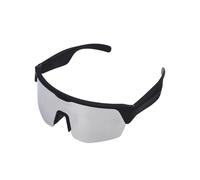 Garsent Lunettes de Soleil Intelligentes, Lunettes de Soleil Sportives, Verres à Vélo Bluetooth IPX4 Bluetooth avec Lentilles Polarisées en Haut-parleurs Musicaux (Argent électrolytique)
