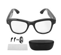 Garsent Lunettes Intelligentes AI avec Caméra 8MP, Stabilisation EIS 5.3 WiFi, Double Microphone à Suppression de Bruit, avec Prise en Charge ChatGPT, pour Les Voyages d'affaires (Étui de