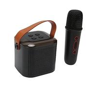 Garsent Machine de karaoké avec 1 Microphone sans Fil, Haut-Parleur Bluetooth Portable 5.3 pour Les Adultes et Les Enfants, Handle & RVB Lumières, pour la Maison, la Fête, Les (Black)