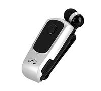 Garsent Oreillette Bluetooth, Écouteurs Sport sans Fil Bluetooth 4.1, Oreillette Écouteur Mains Libres Rétractable Annulation du Bruit avec Micro Intra-auriculaire, Blanc