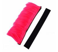 Garsent Perruque de Faucon de Casque avec Fermeture Auto-agrippante, Décoration de Faucon Synthétique de 12 Pouces pour Casques de Moto, de Ski, de Vélo, Accessoire de Cosplay en Fibre Haute (rouge)