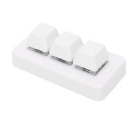 Garsent Petit Clavier à 3 Touches, Clavier de Jeu Mécanique sans Fil Filaire USB 2,4 Ghz, personnalisé pour Le Travail de Bureau et de Jeu pour PC de Bureau (White)
