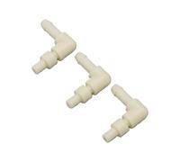 Garsent Raccord Rapide en Plastique en Forme de L pour Tube de 3 Mm de Diamètre Intérieur et 6 Mm de Diamètre Extérieur, 3 Connecteurs Coudés de Tige de Tuyau d'eau pour Cafetière, Raccord de Tube