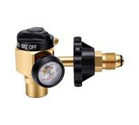 Garsent Régulateur de Purge d'azote, Débitmètre 500 Psi, Valve de Contrôle de Pression pour Test de Fuite avec Filetage SAE 1/4", Contrôle du Débit de Purge en Laiton Robuste