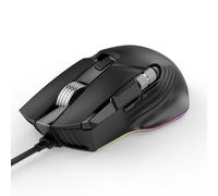 Garsent Souris de Jeu RVB, Conception Ergonomique avec 7 Modes D'éclairage, 16,8 Millions de Couleurs, 11 Boutons Programmables, 20 Emplacements Macro, DPI Réglable de 1200 à 12400,