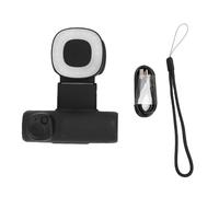 Garsent Stabilisateur de Poignée de Téléphone Portable avec Lumière de Remplissage Bluetooth, Poignée de Téléphone à Axe Unique, Retournement à 90 Degrés, Assistant de Stabilisation de