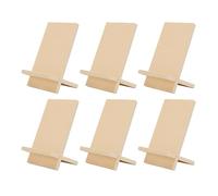 Garsent Support de Téléphone en Bois Détachable pour Bureau, Portable, Esthétique, pour Bureau, Maison, Cadeau, Surface Naturelle Inachevée, Appels Vidéo Mains Libres (Modèle 7 10PCS)