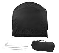 Garsent Tente de Rangement pour Vélos, Grand Abri de Rangement Extérieur pour Motos, Outils de Jardin, Tondeuses à Gazon, Conception Pliable Portable, Hangar Vertical Spacieux (Black)