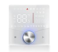 Garsent Thermostat de Climatiseur Intelligent WiFi, Programmable 5 + 2 Jours, 6 Périodes, Contrôleur de Température AC Central avec Panneau Tactile LED, Boutons Lumineux de Couleur, Montage Mural