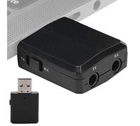 Garsent Transmetteur Récepteur Bluetooth 5.0, Adaptateur de Carte Son USB 3 en 1 avec Streaming sans Fil pour Ordinateur Portable, Casque Stéréo, Smartphone (Black)