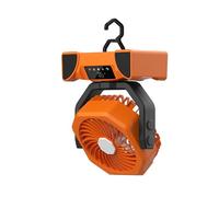 Garsent Ventilateur de Camping Portable Rechargeable 20 000 MAh avec Télécommande, Oscillation 45°/90°, écran Tactile, éclairage Multifonction, Minuterie, Compatible Solaire pour Camping en Plein