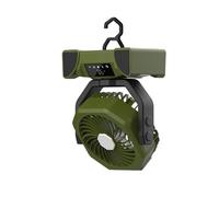 Garsent Ventilateur de Camping Portable Rechargeable 20 000 MAh avec Télécommande, Oscillation 45°/90°, écran Tactile, éclairage Multifonction, Minuterie, Compatible Solaire pour Camping en Plein