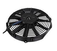 Garsent Ventilateur de Refroidissement de Radiateur électrique 12 V 80 W Haute Performance, Lame Droite Universelle, 280 Mm, 10 Pales, 1050 M³/h, Moteur Convertible Push-pull avec Kit de Montage