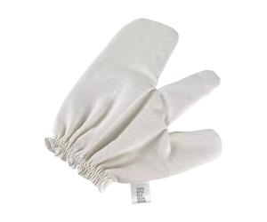 Garshana Gants de massage ayurvédiques en soie 100 % soie brute naturelle, faciles à utiliser, ajustement confortable, 20 x 19 cm, pour massage spa, visage, dos, salle de bain